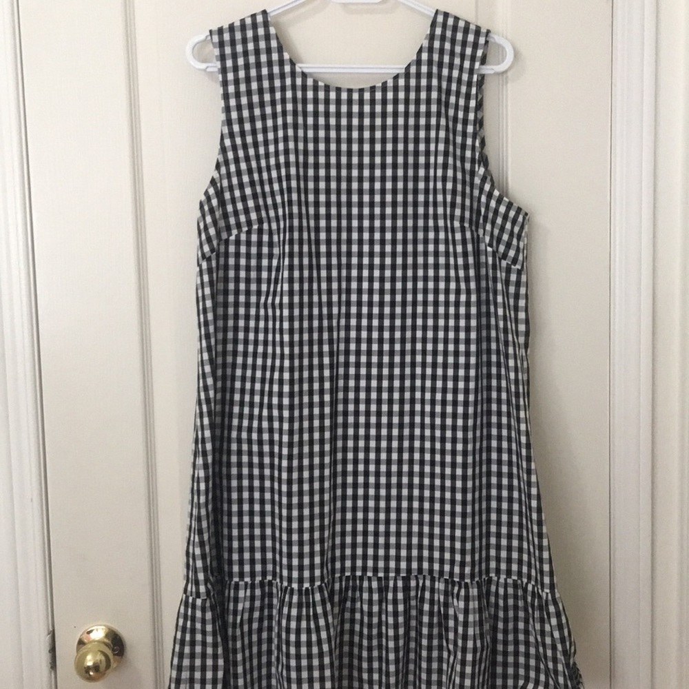 Black and white plaid dress